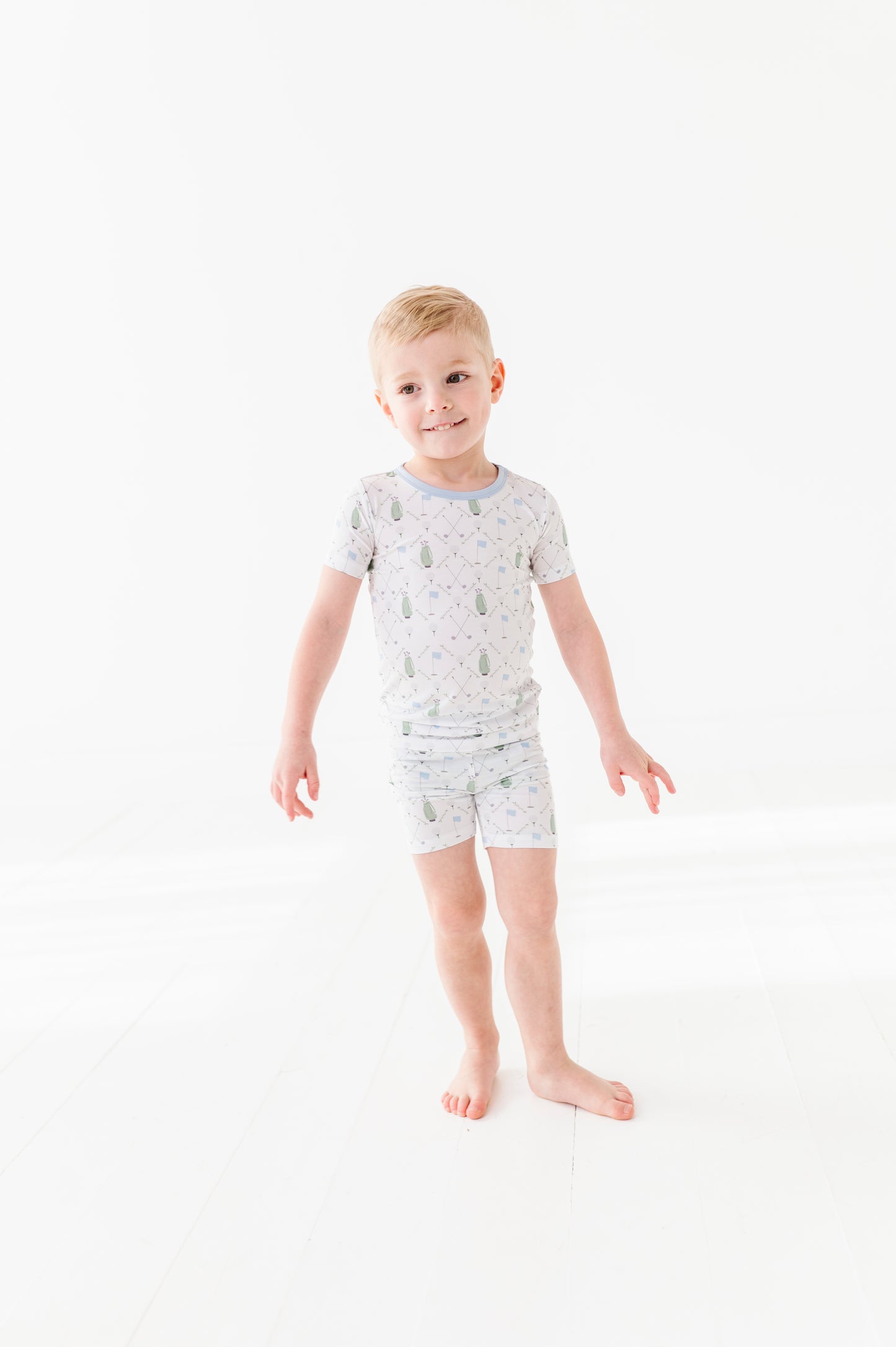 Dressed To the Tee Short Sleeve and Shorts- Blue