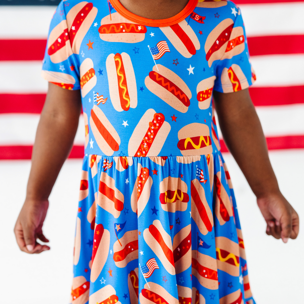 It's The Fourth of July and It Makes Me Want a Hot Dog Real Bad Toddler/Girls Dress