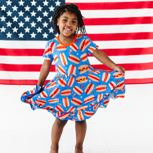 It's The Fourth of July and It Makes Me Want a Hot Dog Real Bad Toddler/Girls Dress