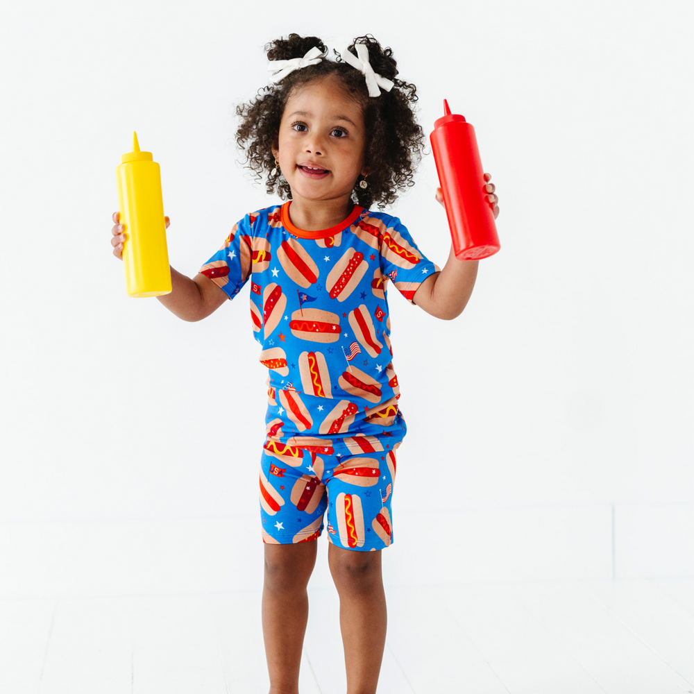 It's The Fourth of July and It Makes Me Want a Hot Dog Real Bad Toddler/Big Kid Pajamas
