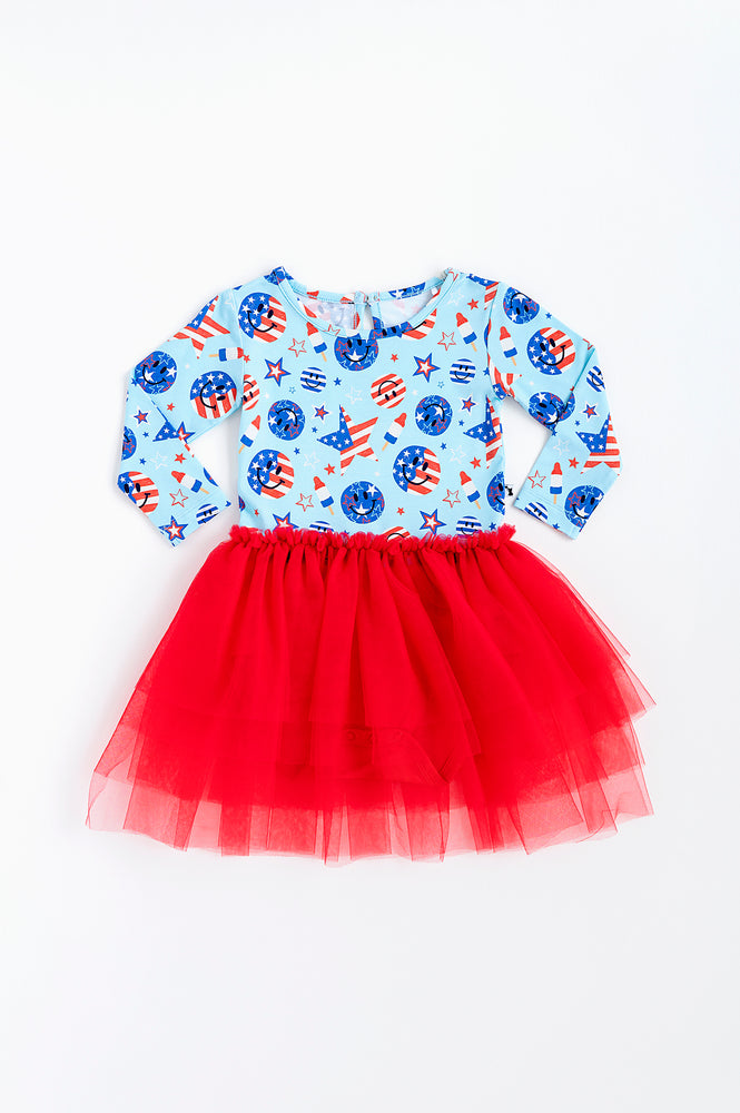Patriotic Party in the U.S.A. Baby Dress With Tulle