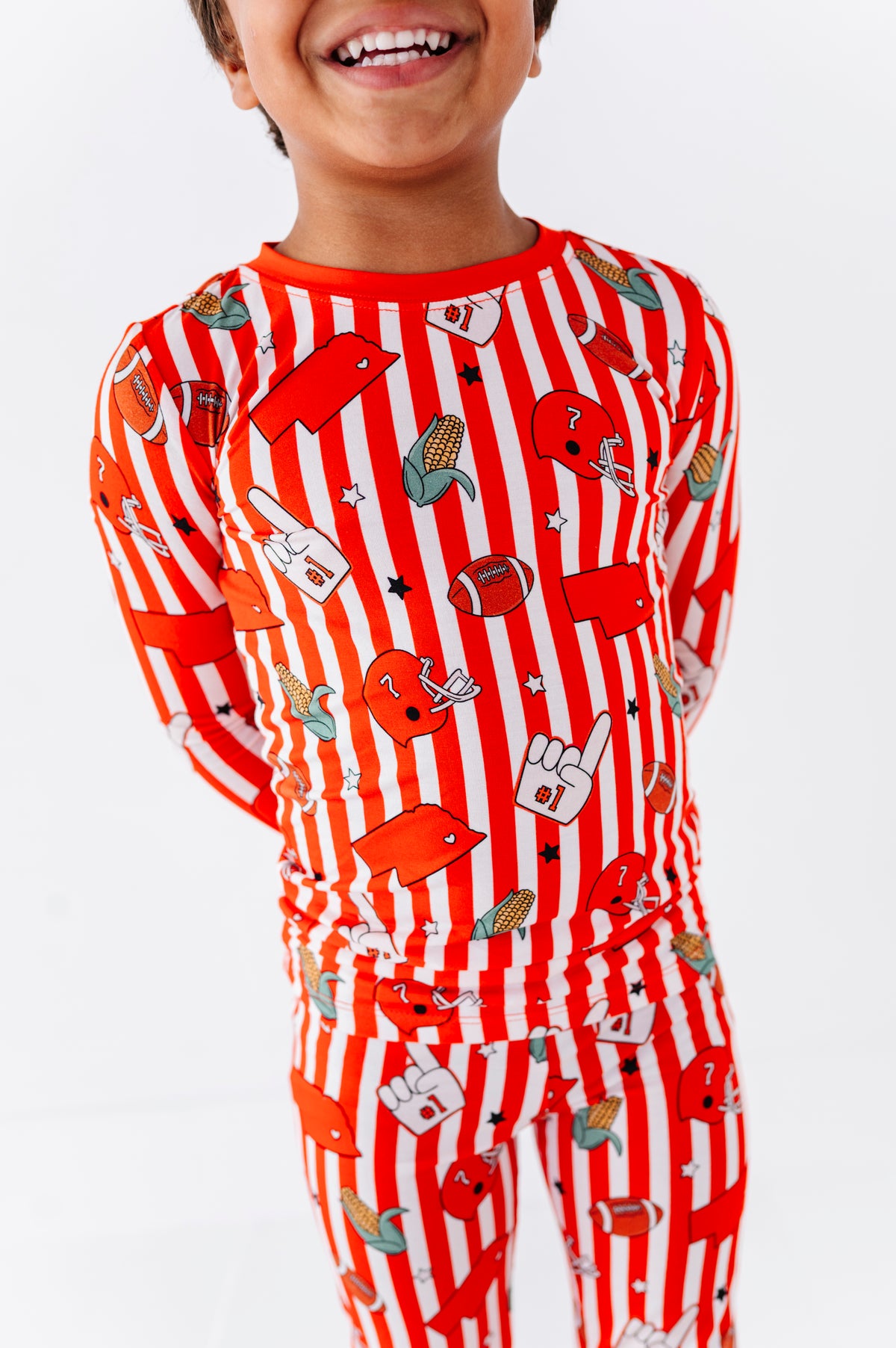 Game Day in Nebraska Kids Pajamas