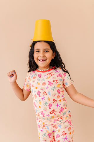 Shell We Go to Bed Pink Short Set Pajamas