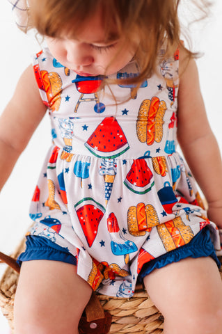 Red, White & BBQ Bummie Set