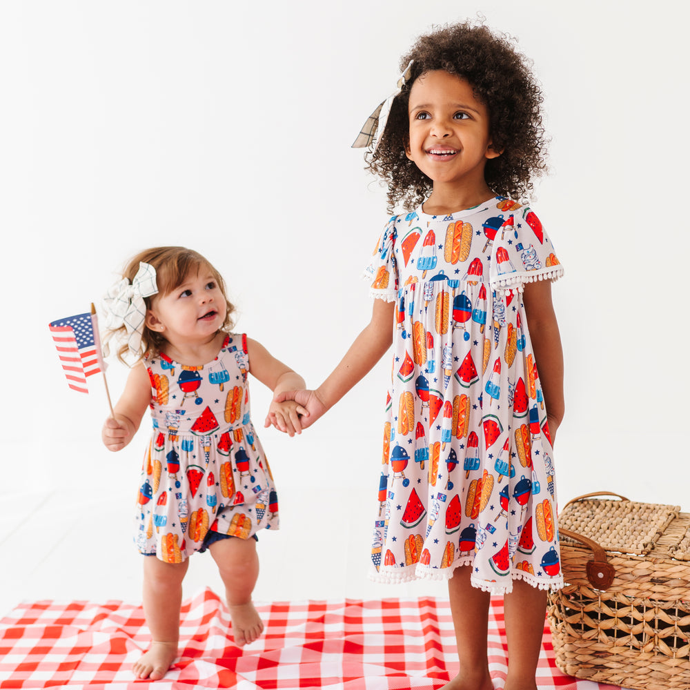 
                      
                        Red, White & BBQ Pom Pom Dress
                      
                    