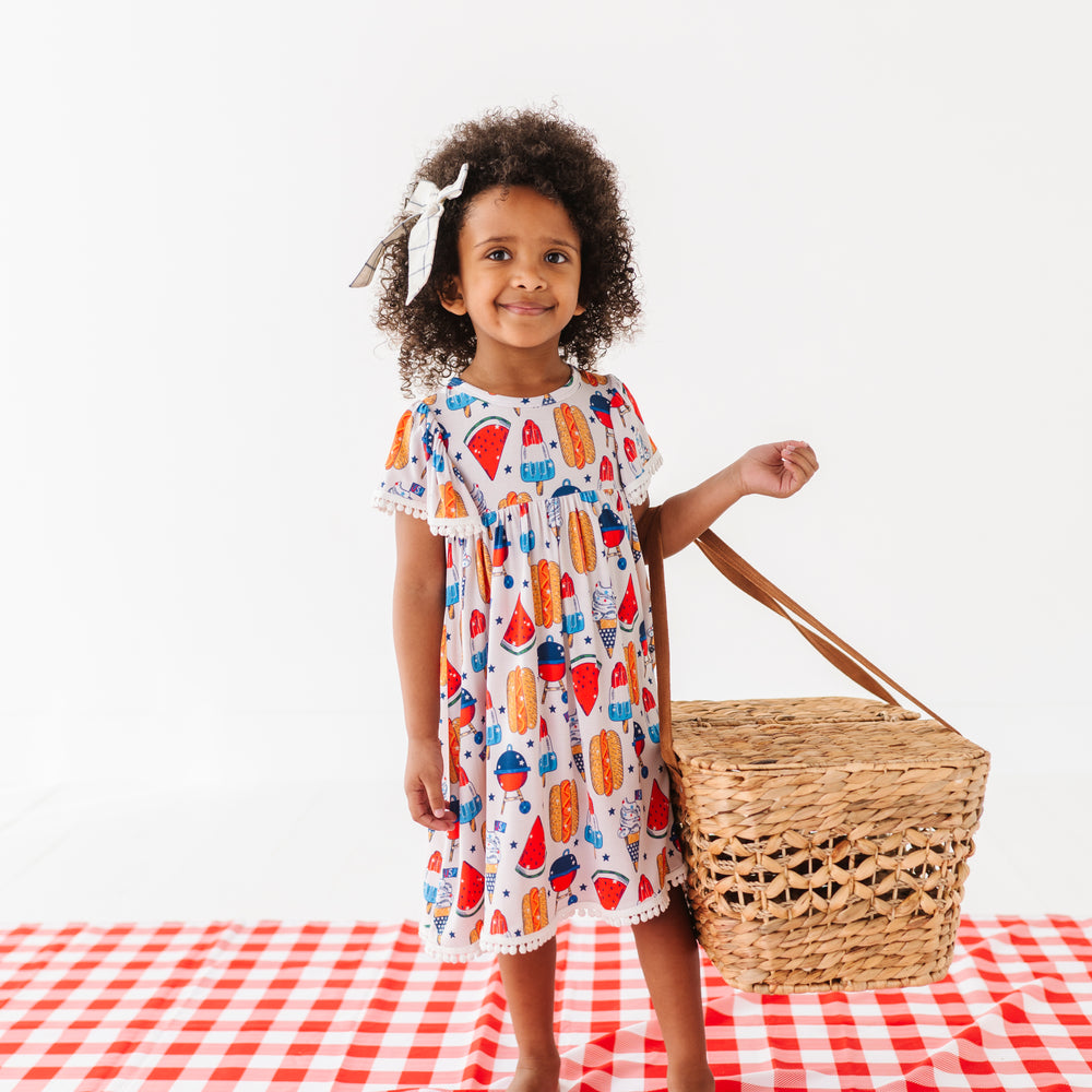 
                      
                        Red, White & BBQ Pom Pom Dress
                      
                    