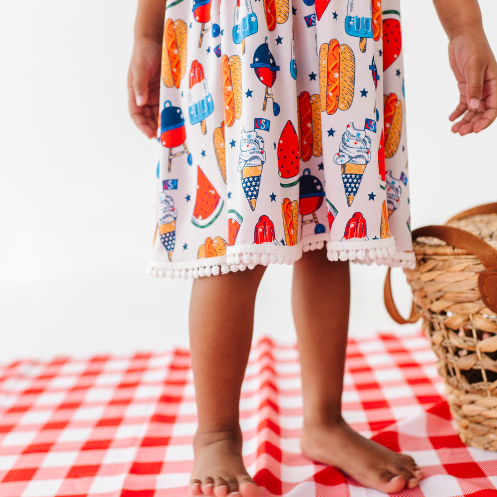
                      
                        Red, White & BBQ Pom Pom Dress
                      
                    