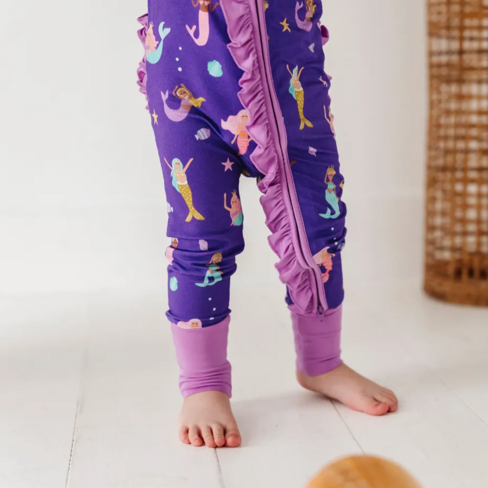 Mermaid in the U.S.A Convertible Footies with Ruffle