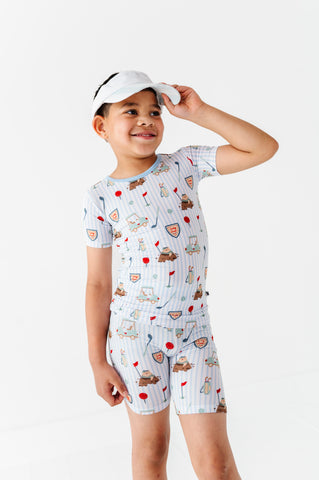 Caddy Crew Shorts Pajamas - Blue (Preorder Est Ship May 20)