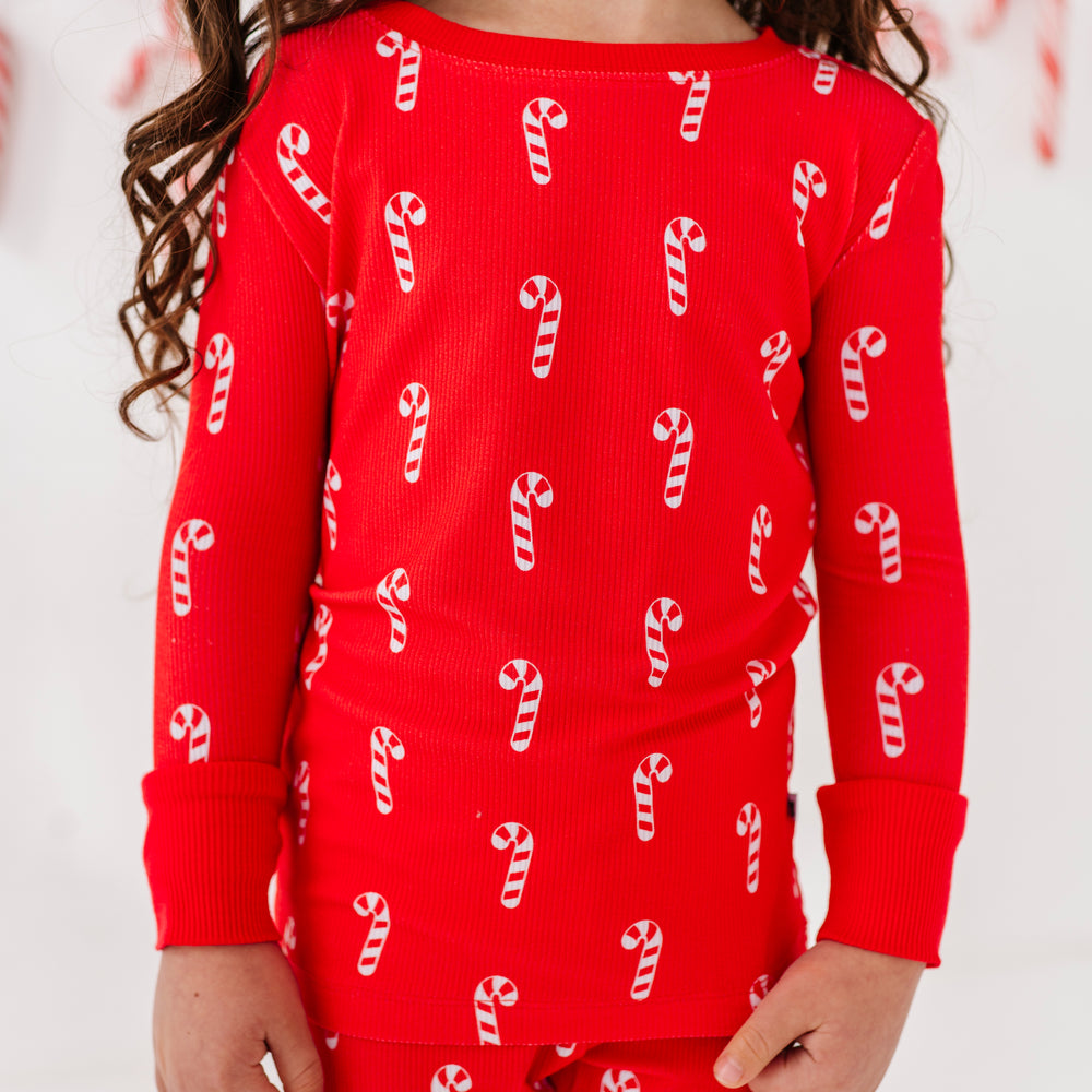 Sweet & Stripey Ribbed Kids Pajamas