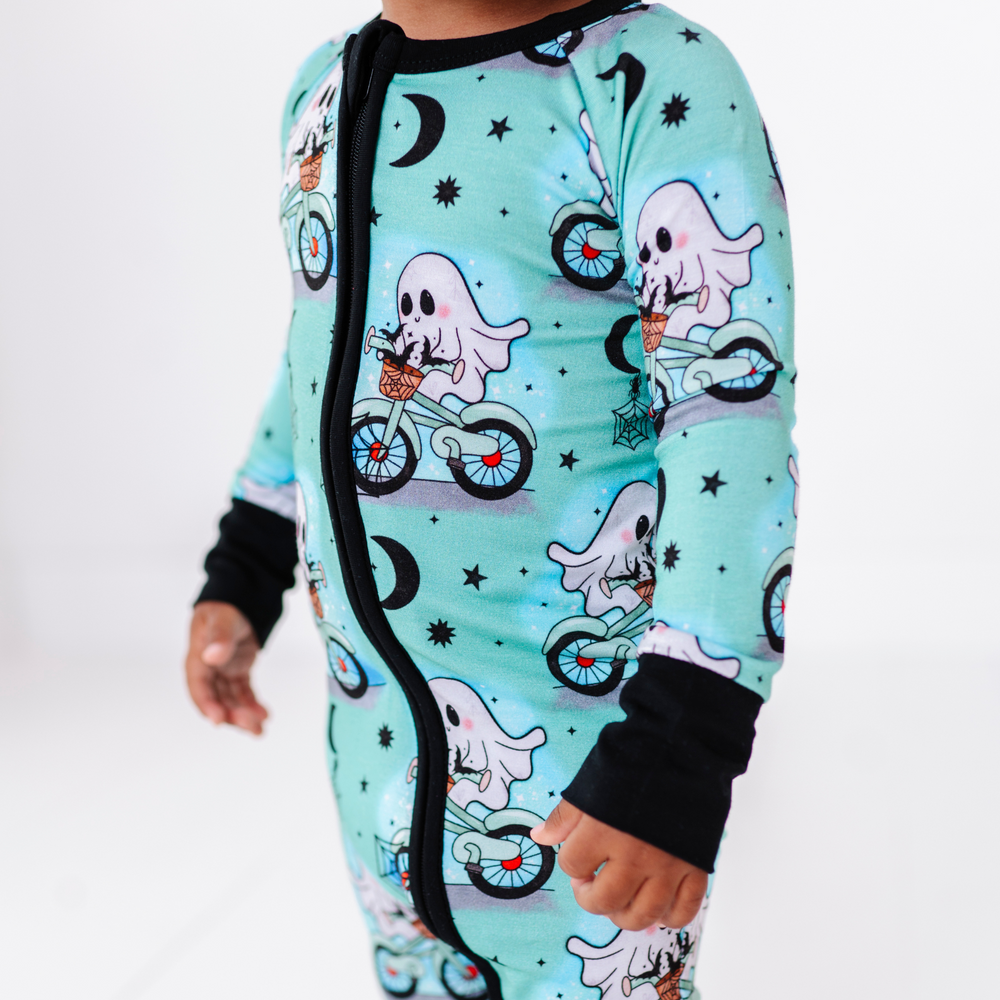 Boy in Ghost Motorcycle Pajamas by Kiki and Lulu