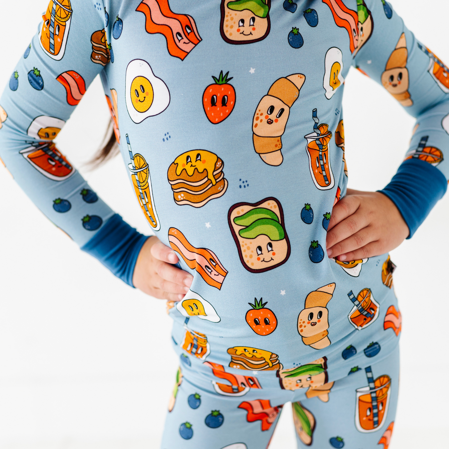 Blue Breakfast pajamas by Kiki and Lulu