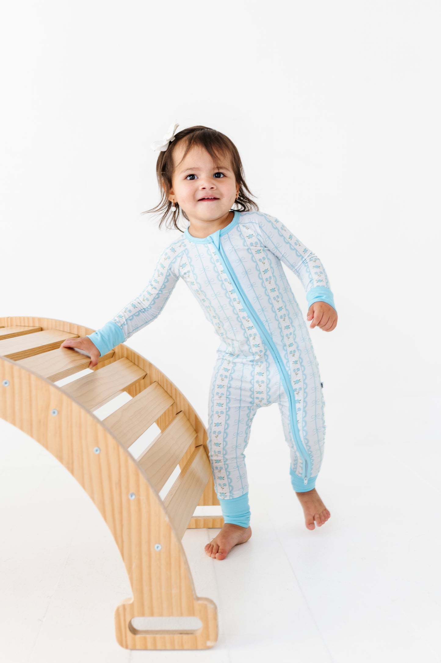 Forget Me Knot Convertible Footies- Blue