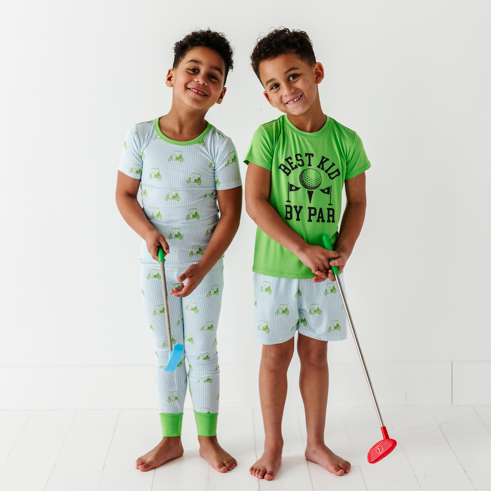 
                      
                        Who's Your Caddy? Blue Golf Graphic Set - Kiki and Lulu x Little Mama Shirt Shop
                      
                    