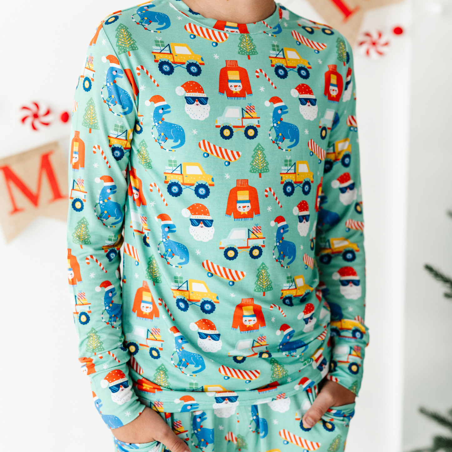 Merry-Rexmas Pajama Set - Bigger Kids