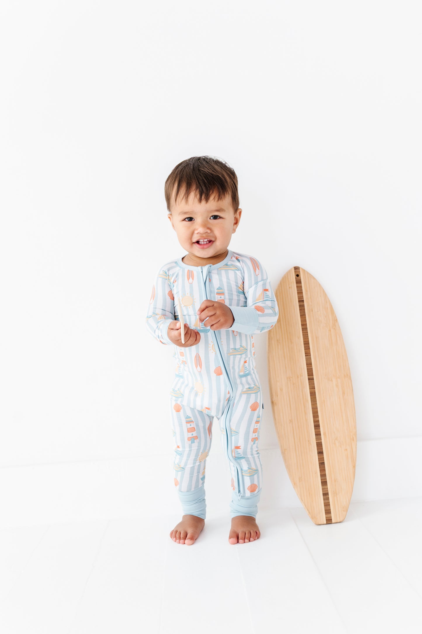 Boardwalk Buddies Blue Convertible Baby Footies