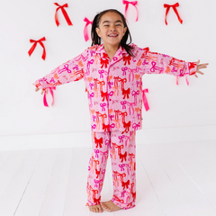 Little Bow Sleep Button-Down Kids Set