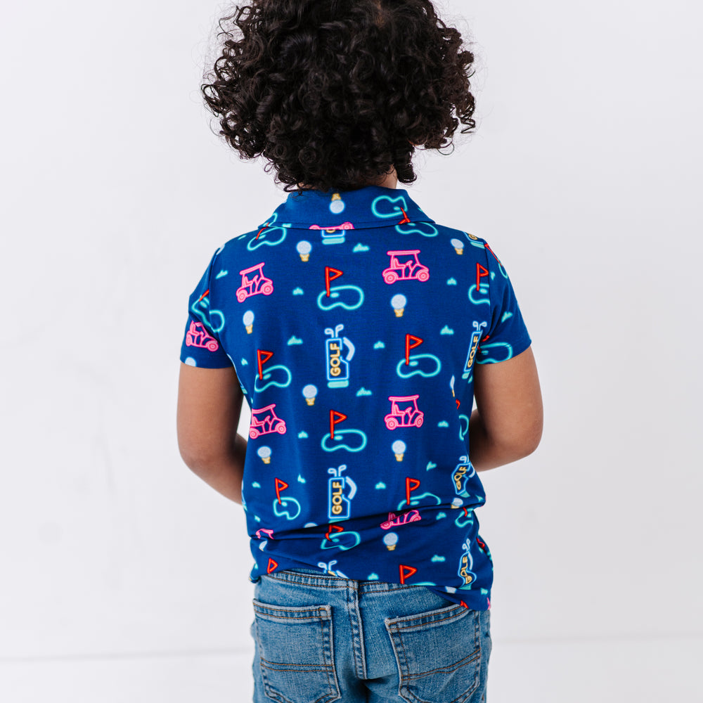 
                      
                        Boy Wearing Neon Golf Polo By Kiki and Lulu
                      
                    