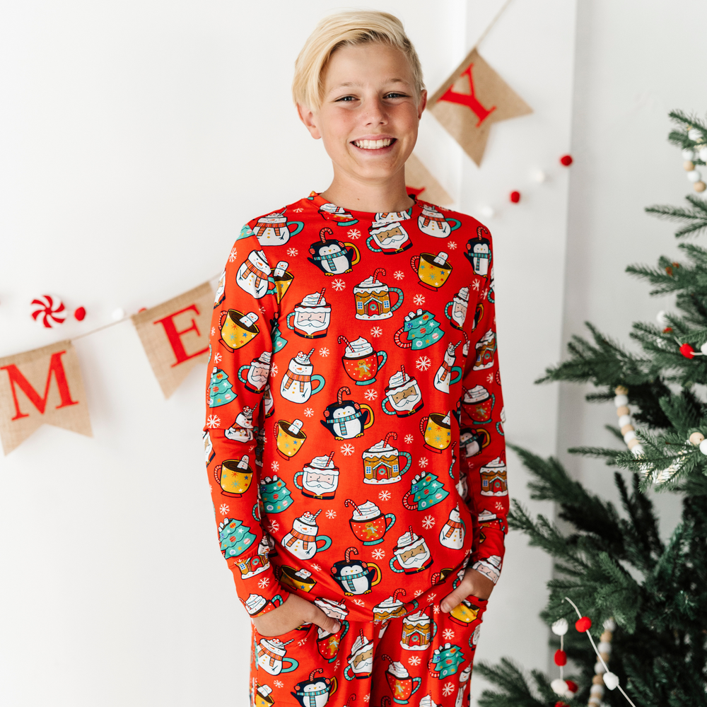 
                      
                        Teen in Cocoa Christmas matching pajamas
                      
                    