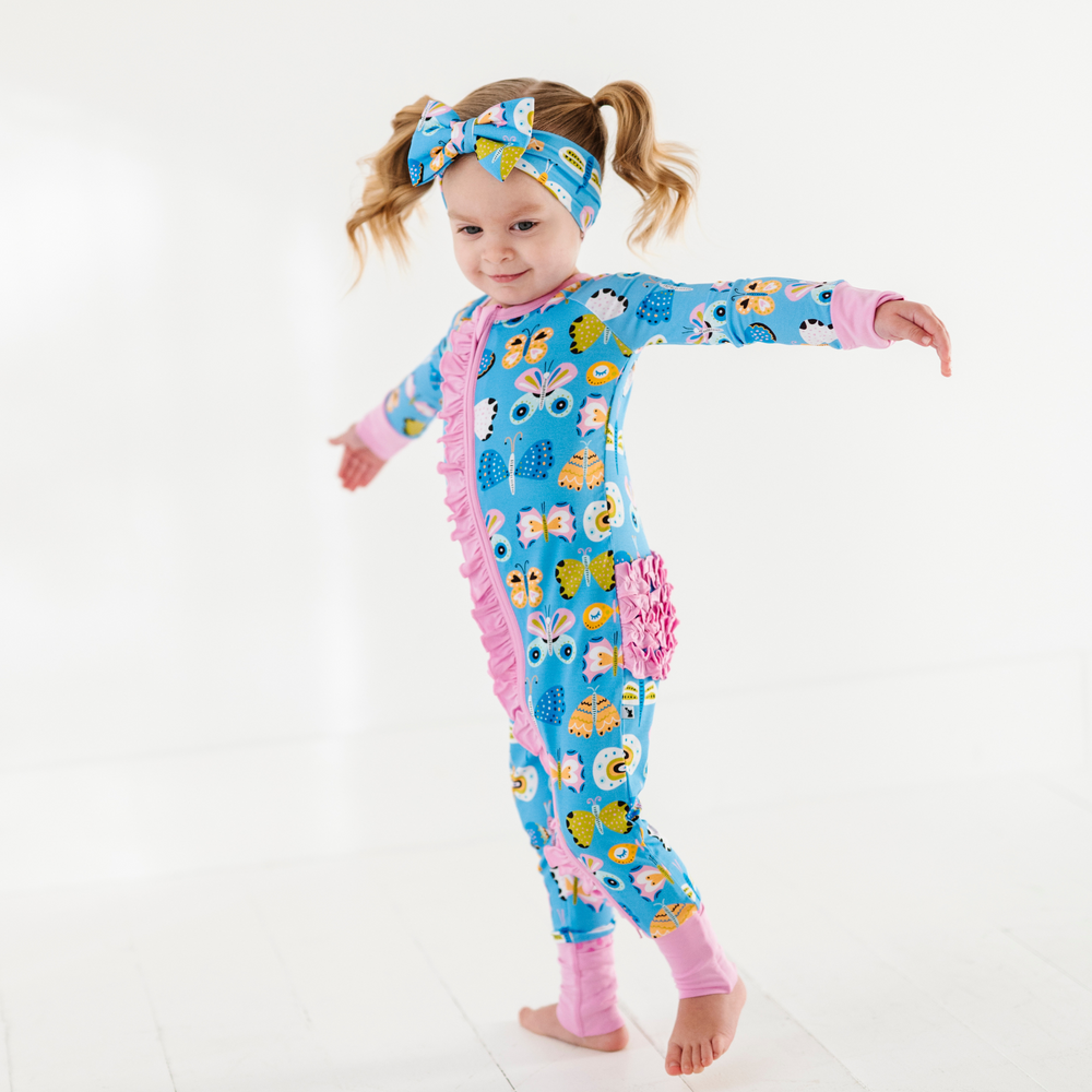 Just Wing It Convertible Footies with Ruffle