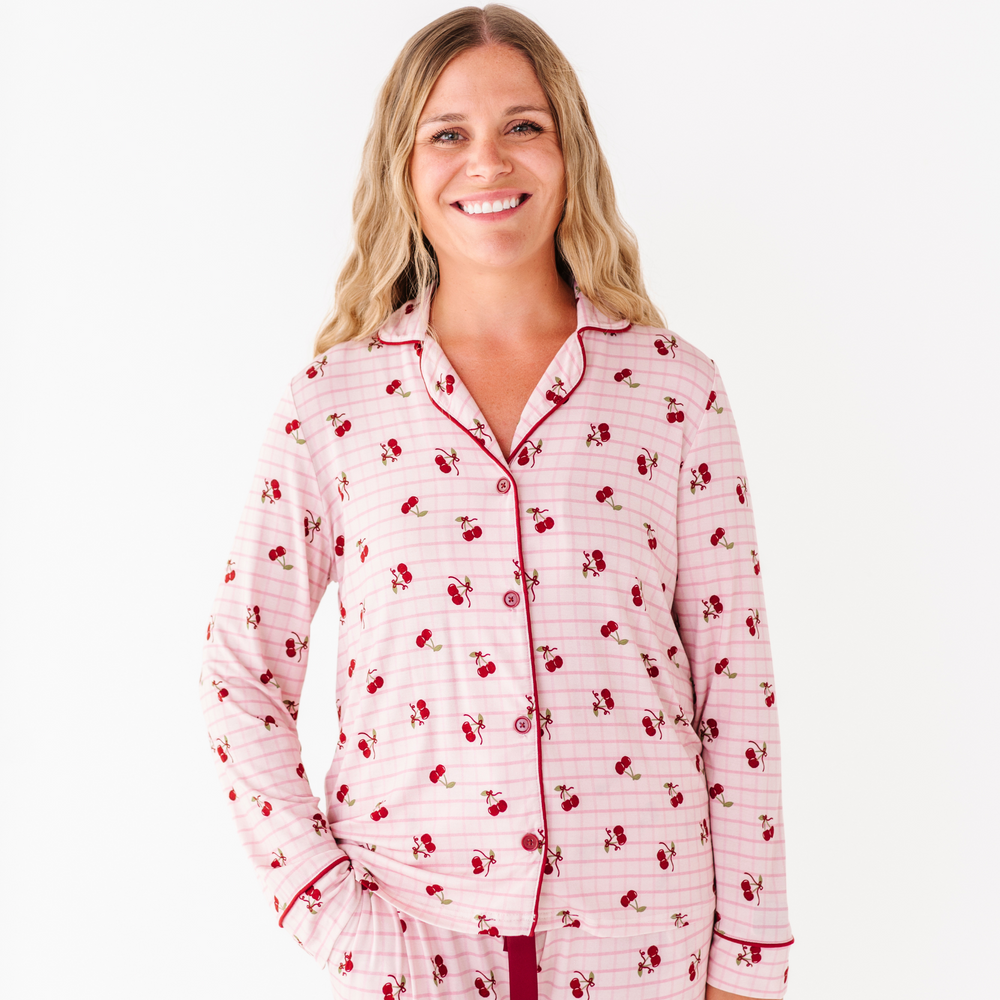 Cherry Womens Bamboo Pajamas