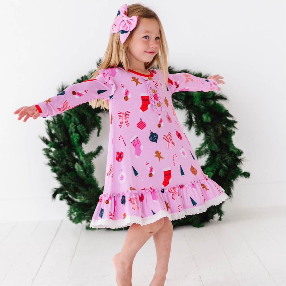 
                      
                        Pink Christmas Nightgown by Kiki and Lulu
                      
                    