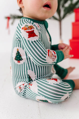 Christmas Classic Stripe Convertible Footies