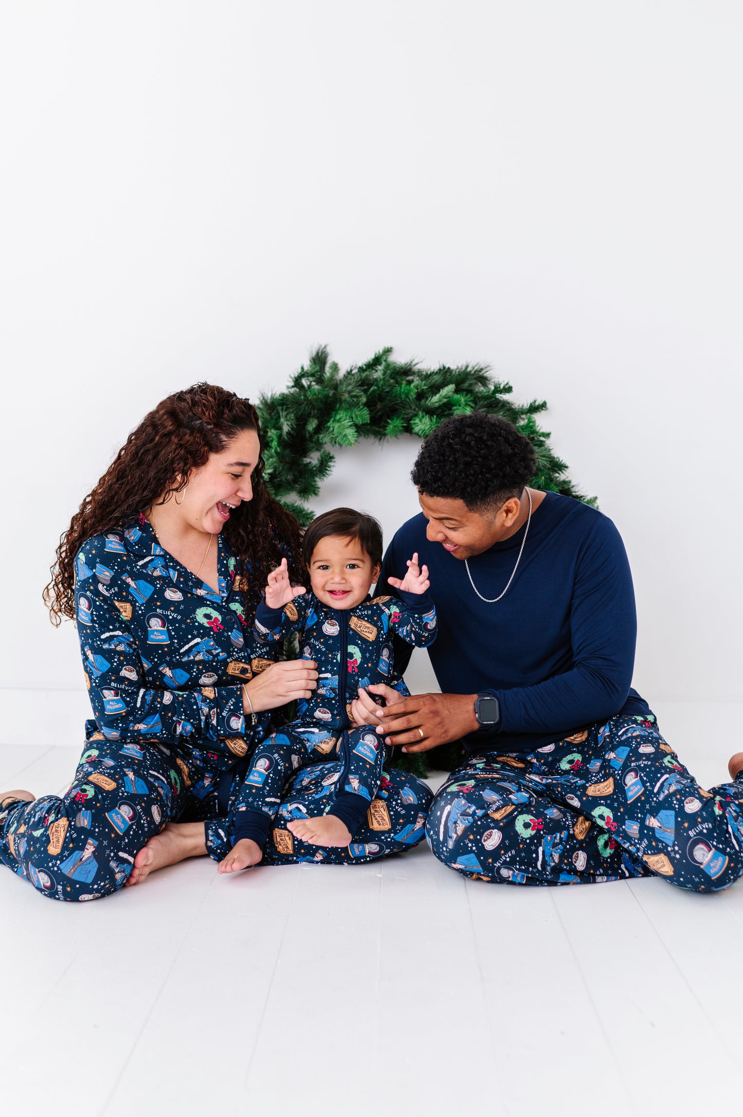 Christmas Train Baby Pajamas by Kiki and Lulu