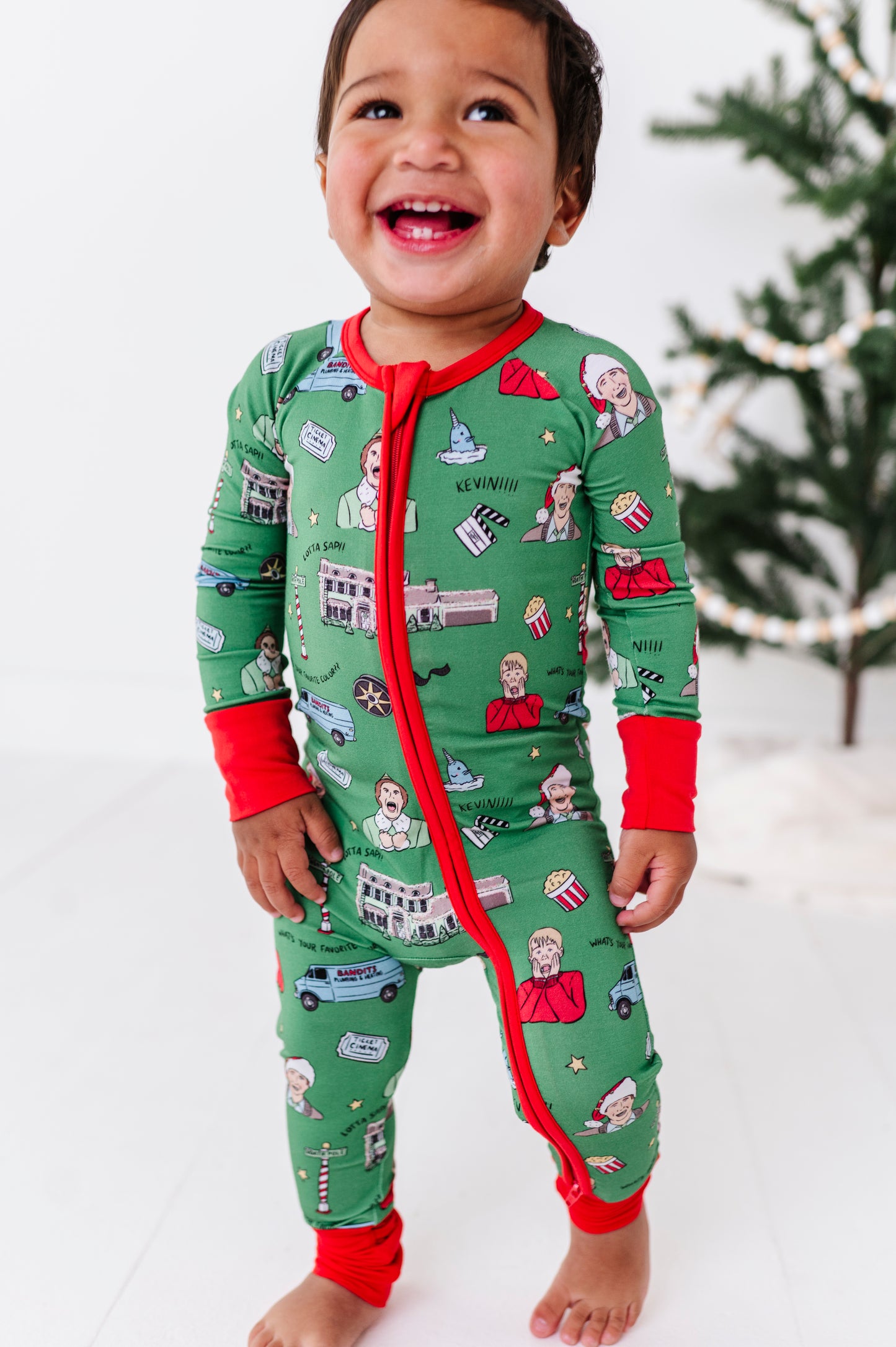 Christmas Movie Baby Pajamas by Kiki and Lulu