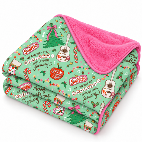Merry Swiftmas Oversized Fuzzy Blanket