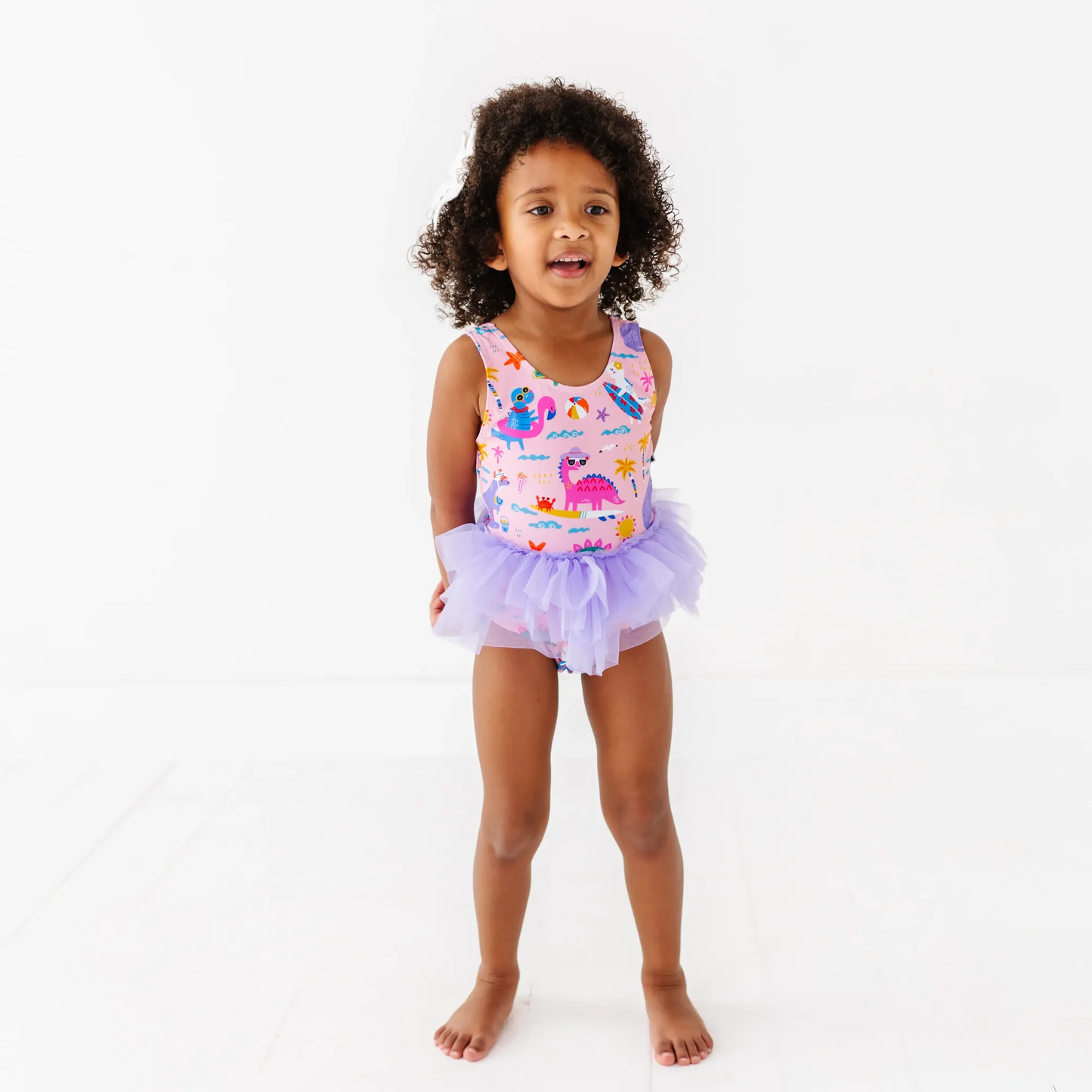 Diva Dinos Girls Swimsuit With Tutu