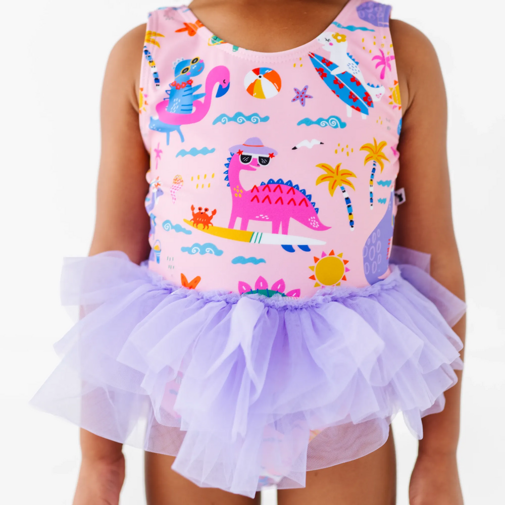 Diva Dinos Girls Swimsuit With Tutu