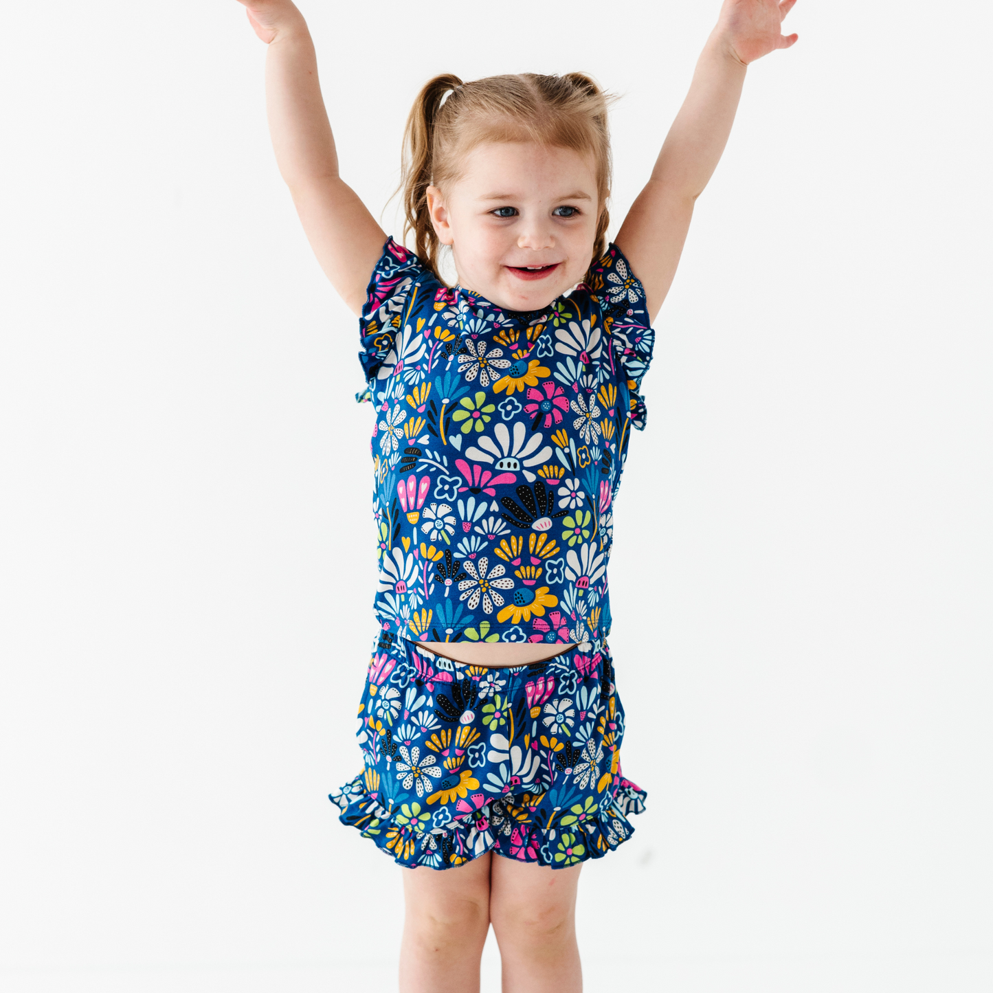 I Can Buy Myself Flowers Ruffle Pajamas Toddler/Kids