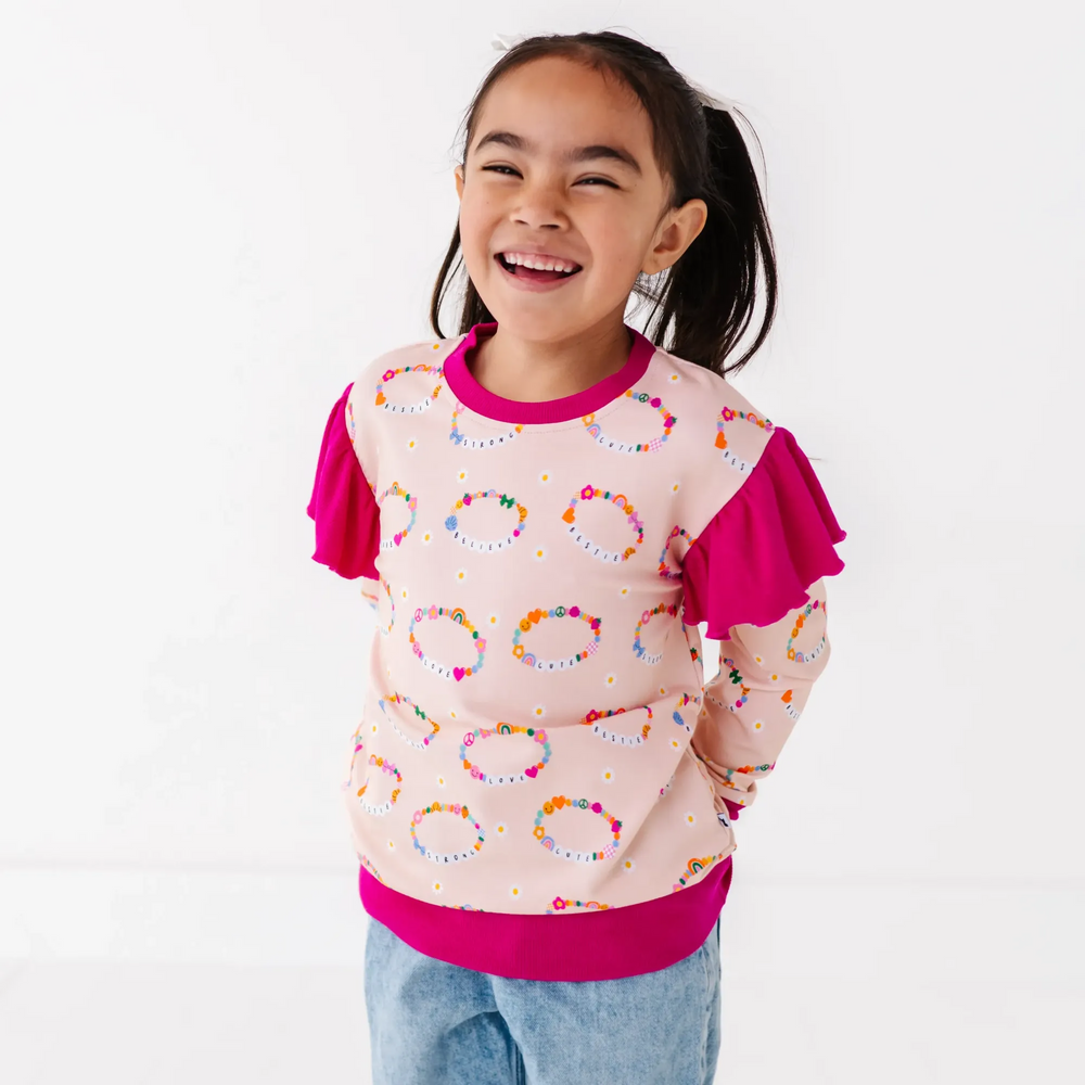 Friendship bracelet sweatshirt by Kiki and Lulu