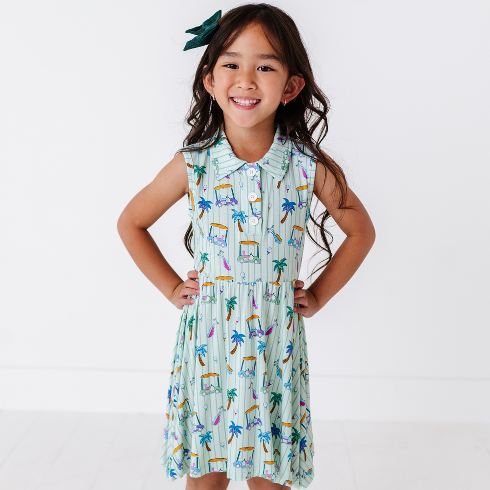 
                      
                        It's Fore O'Clock Somewhere Girls Collared Dress
                      
                    