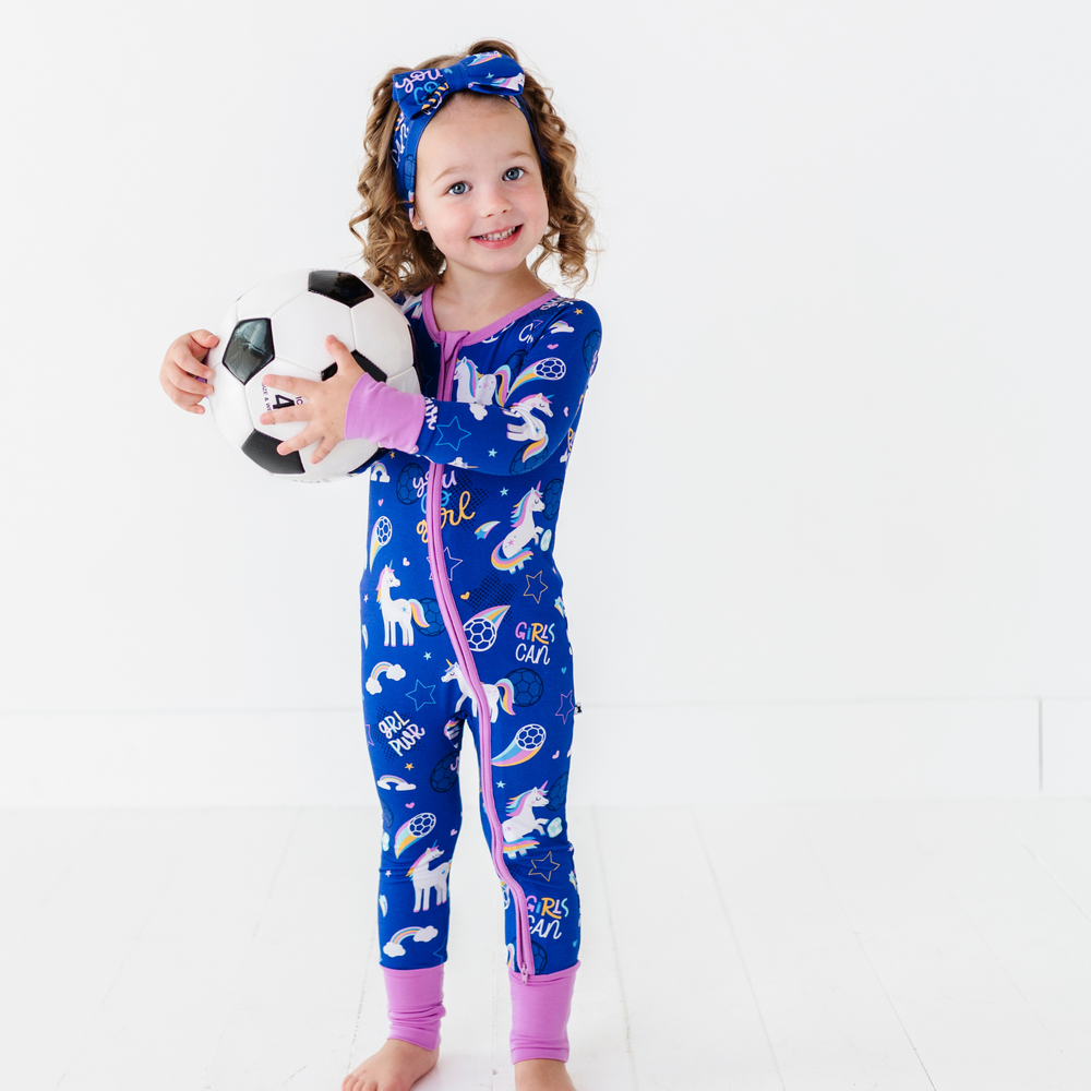 
                      
                        Girls Soccer Convertible Footies by Kiki and Lulu
                      
                    