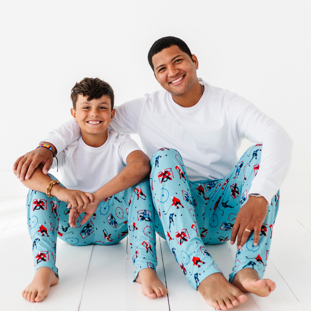 
                      
                        Boy and Dad Matching Hockey Pajama pants 
                      
                    