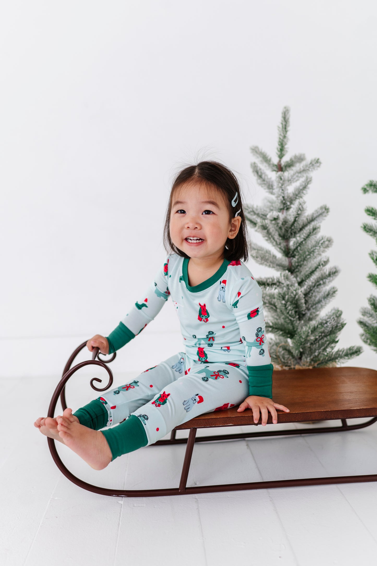 Christmas Dog Kids Pajamas  by Kiki and Lulu