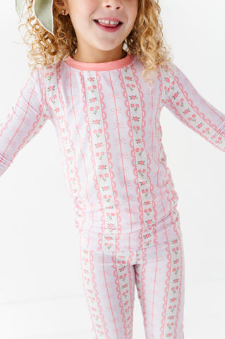 Forget Me Knot Kids Pajamas- Pink