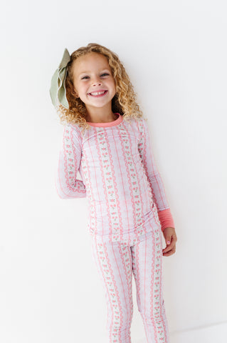 Forget Me Knot Kids Pajamas- Pink
