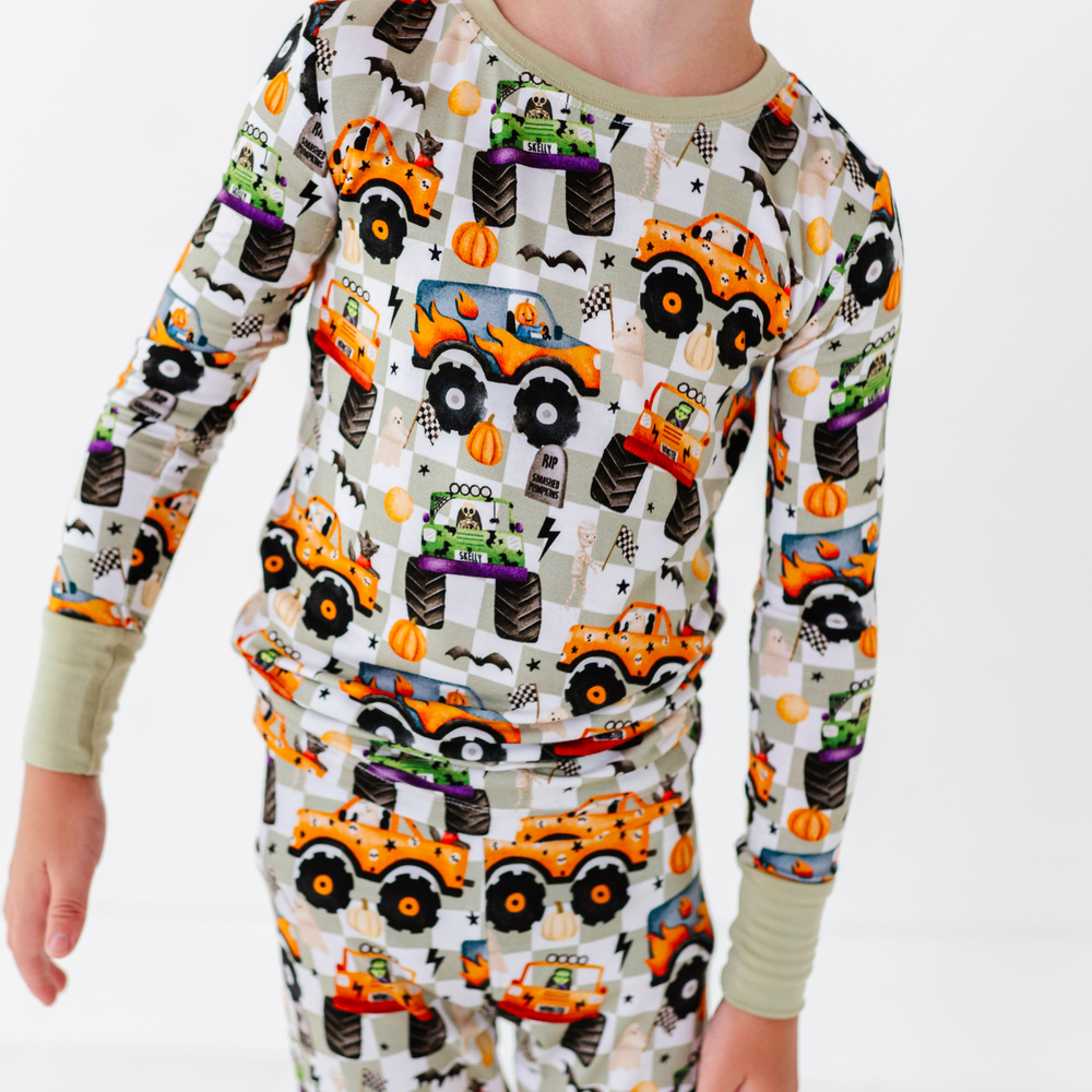 
                      
                        Boy in Monster Truck Halloween Pajamas
                      
                    