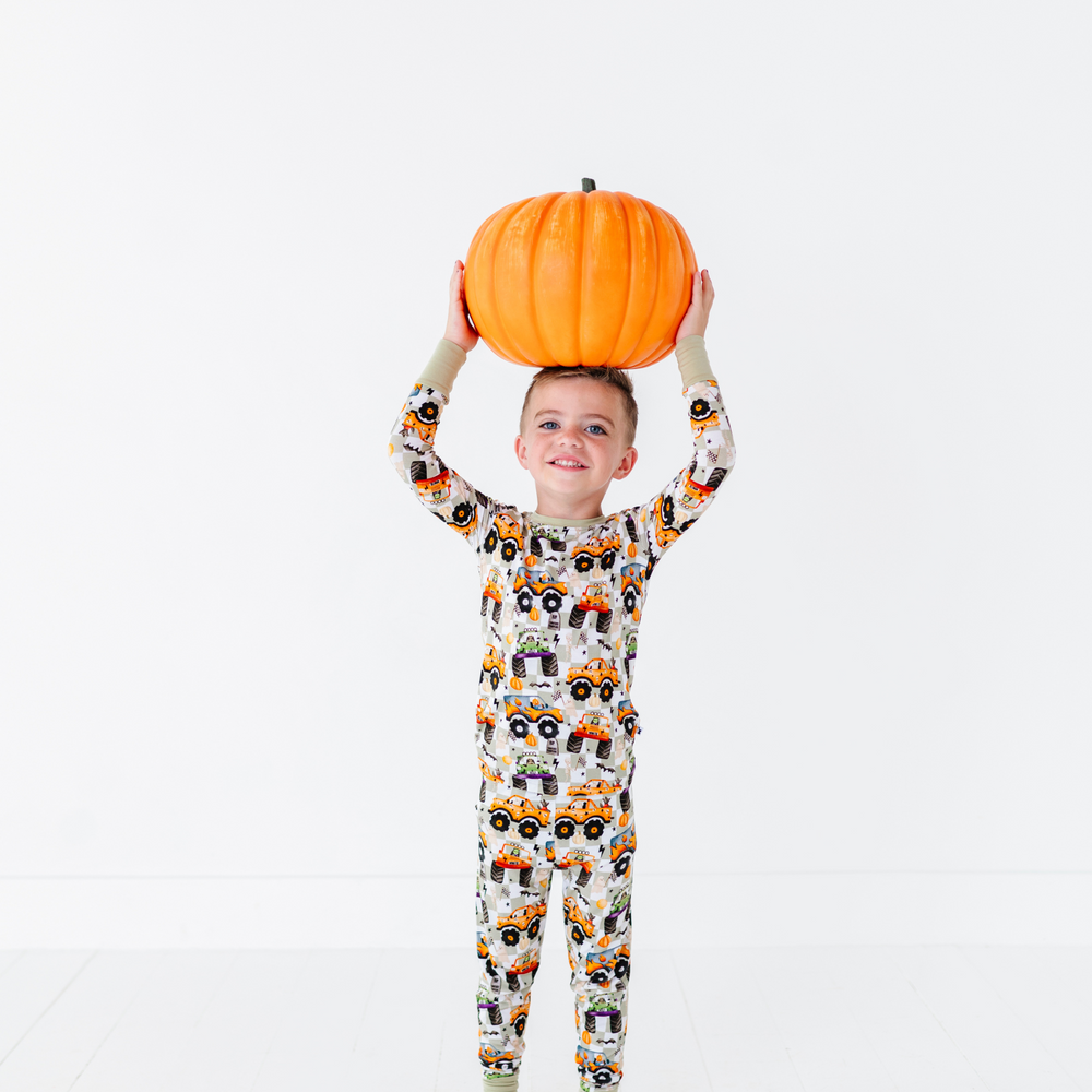 
                      
                        Boy in Monster Truck Halloween Pajamas
                      
                    