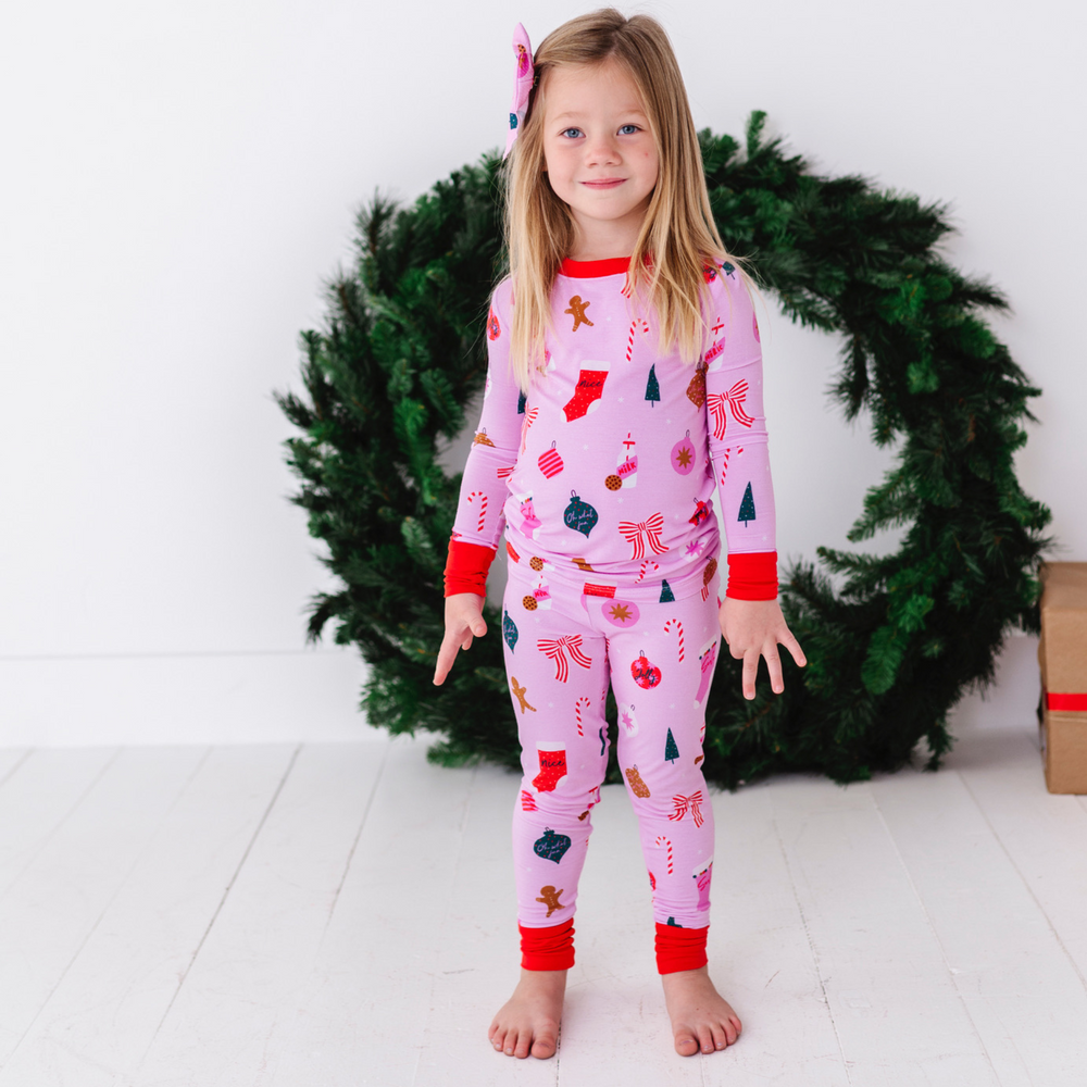 
                      
                        Pink Christmas Kids Pajamas by Kiki and Lulu
                      
                    