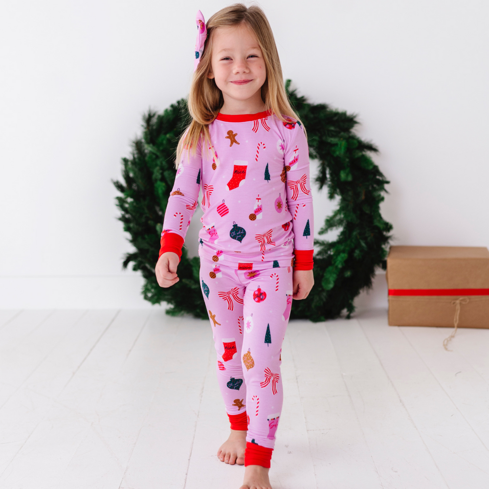 
                      
                        Pink Christmas Kids Pajamas by Kiki and Lulu
                      
                    