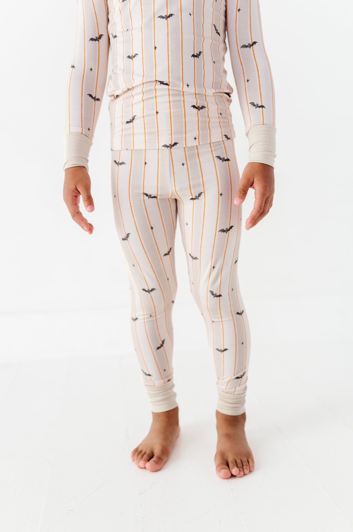 Kids Halloween PJs with bats made for playtime, bedtime, and snuggles