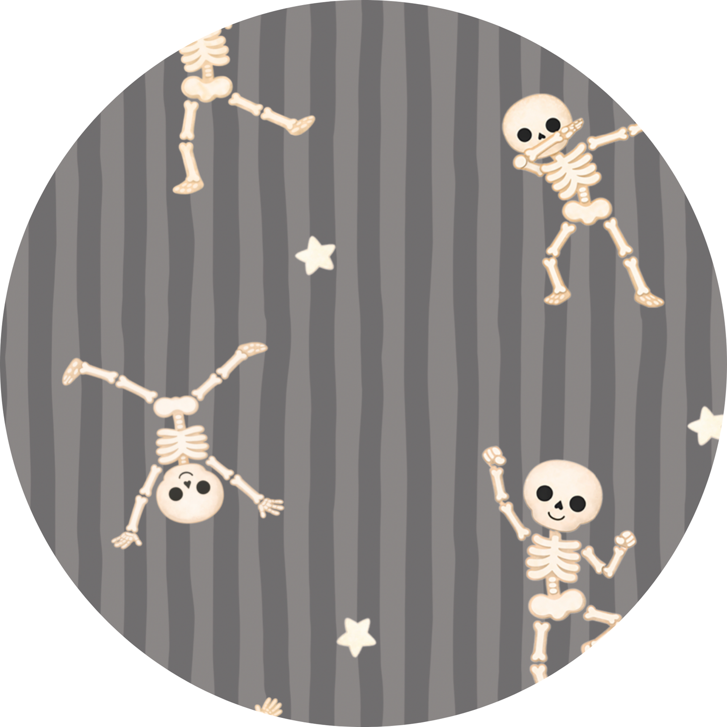 Matching Halloween PJs with cute skeletons print in breathable bamboo for kids