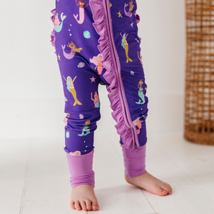 Mermaid in the U.S.A. Convertible Footies with Ruffle