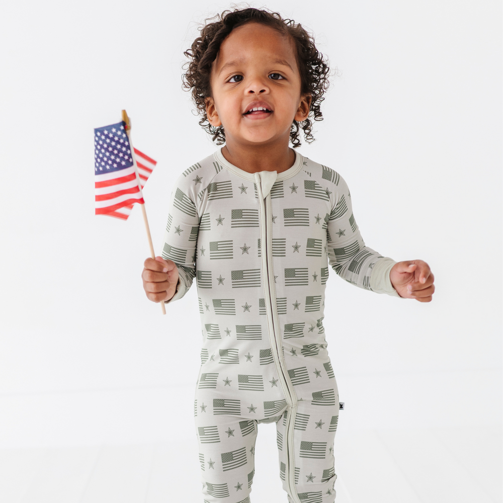 Military Flag Baby Pajamas