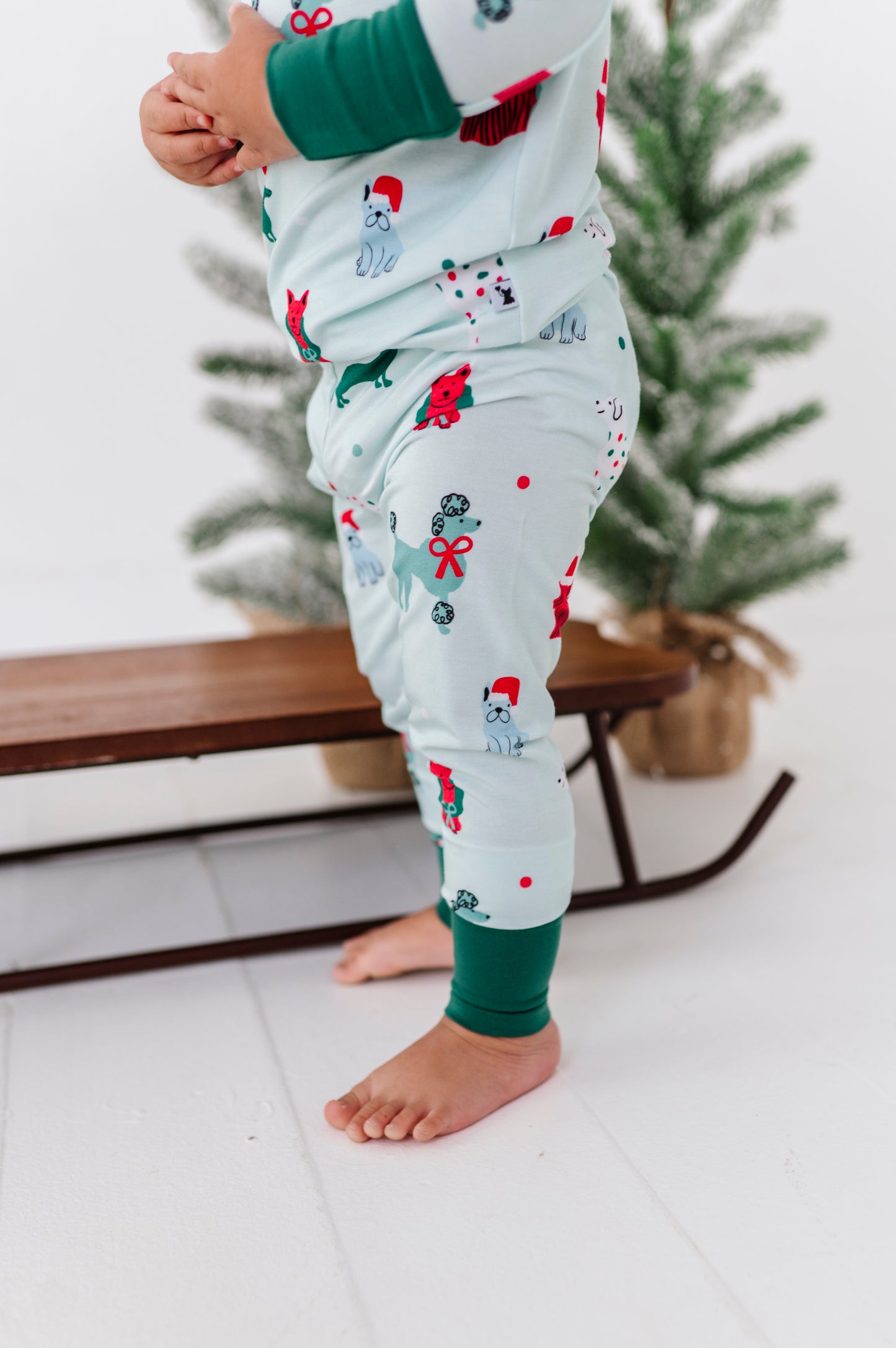 Christmas Dog Kids Pajamas  by Kiki and Lulu