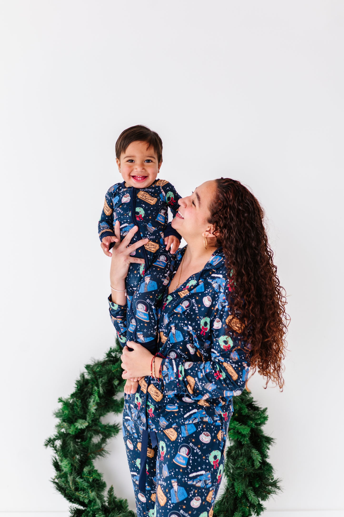Mom and Son Polar Express Pajamas by Kiki and Lulu